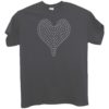 Heart Of Hearts T Shirt Metallic tone on tone